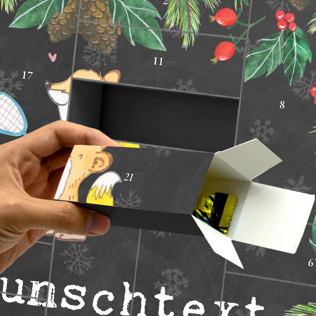 Personalisierter Befüllbarer Adventskalender Fuchs Squash spielen Befüllbarer Adventskalender, Adventskalender Zum Selbst Befüllen, Geschenk, Schenken, Sport, Sportart, Hobby, Danke, Dankeschön, Auszeichnung, Gewinn, Sportler, Squashhalle, Squash spielen, Ballsport