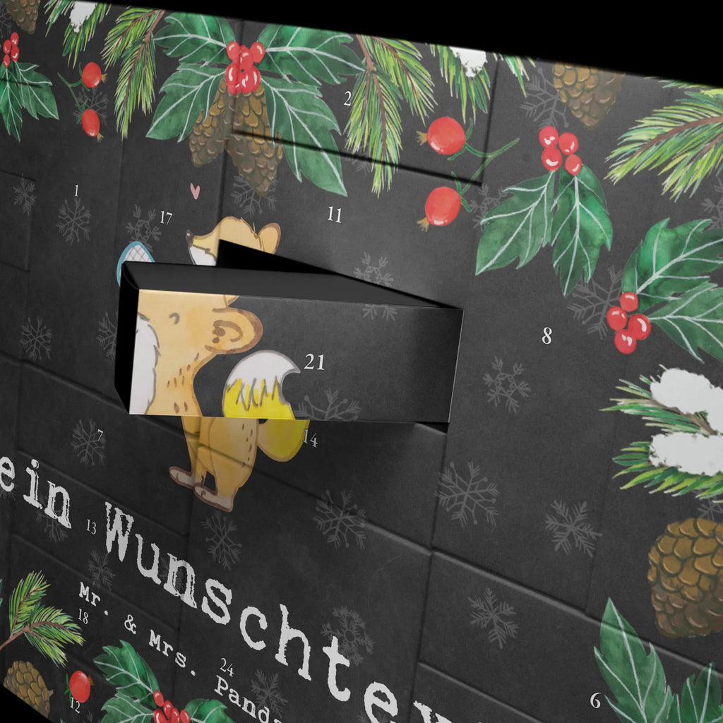 Personalisierter Befüllbarer Adventskalender Fuchs Squash spielen Befüllbarer Adventskalender, Adventskalender Zum Selbst Befüllen, Geschenk, Schenken, Sport, Sportart, Hobby, Danke, Dankeschön, Auszeichnung, Gewinn, Sportler, Squashhalle, Squash spielen, Ballsport