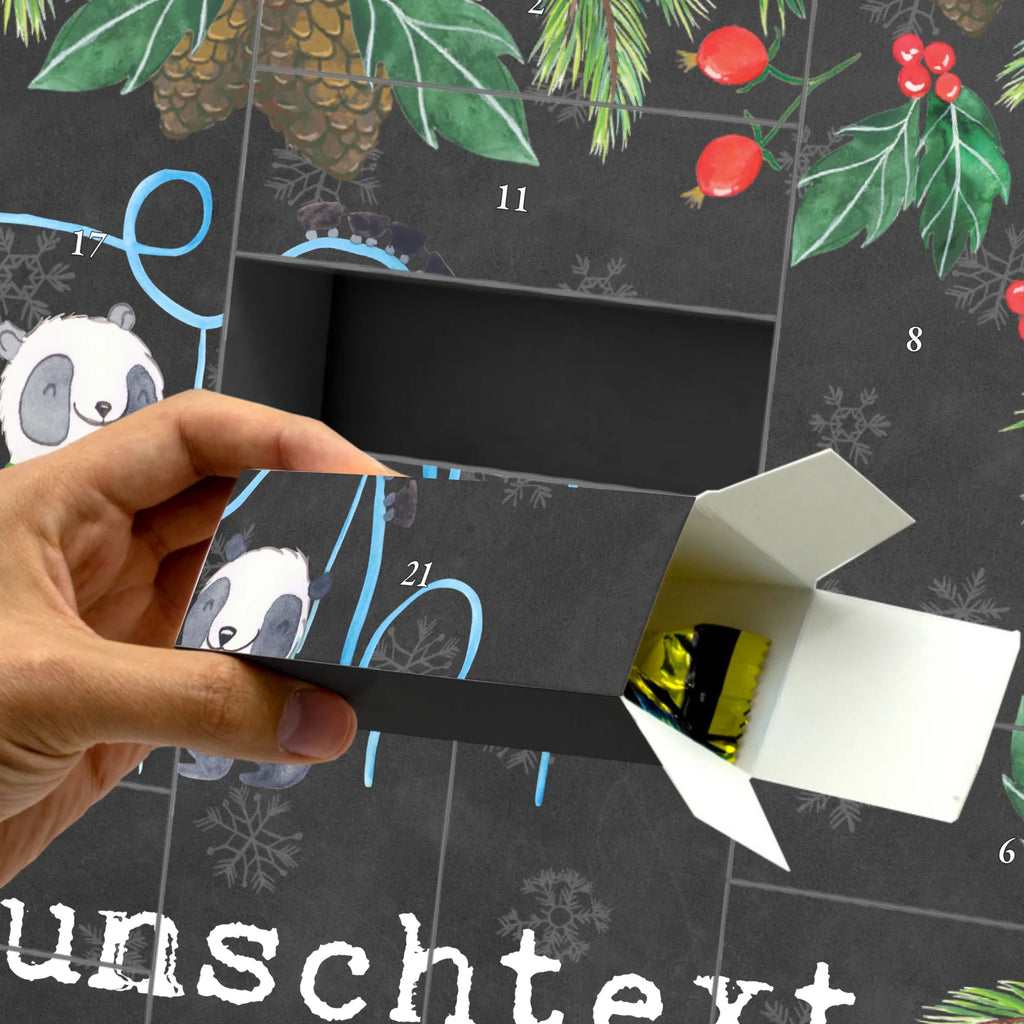  pandas visit amusement park Adventskalender Zum Selbst Befüllen, Befüllbarer Adventskalender, Geschenk, Schenken, Sport, Sportart, Hobby, Danke, Dankeschön, Auszeichnung, Gewinn, Sportler, Achterbahn fahren, Freizeitpark Besuchen