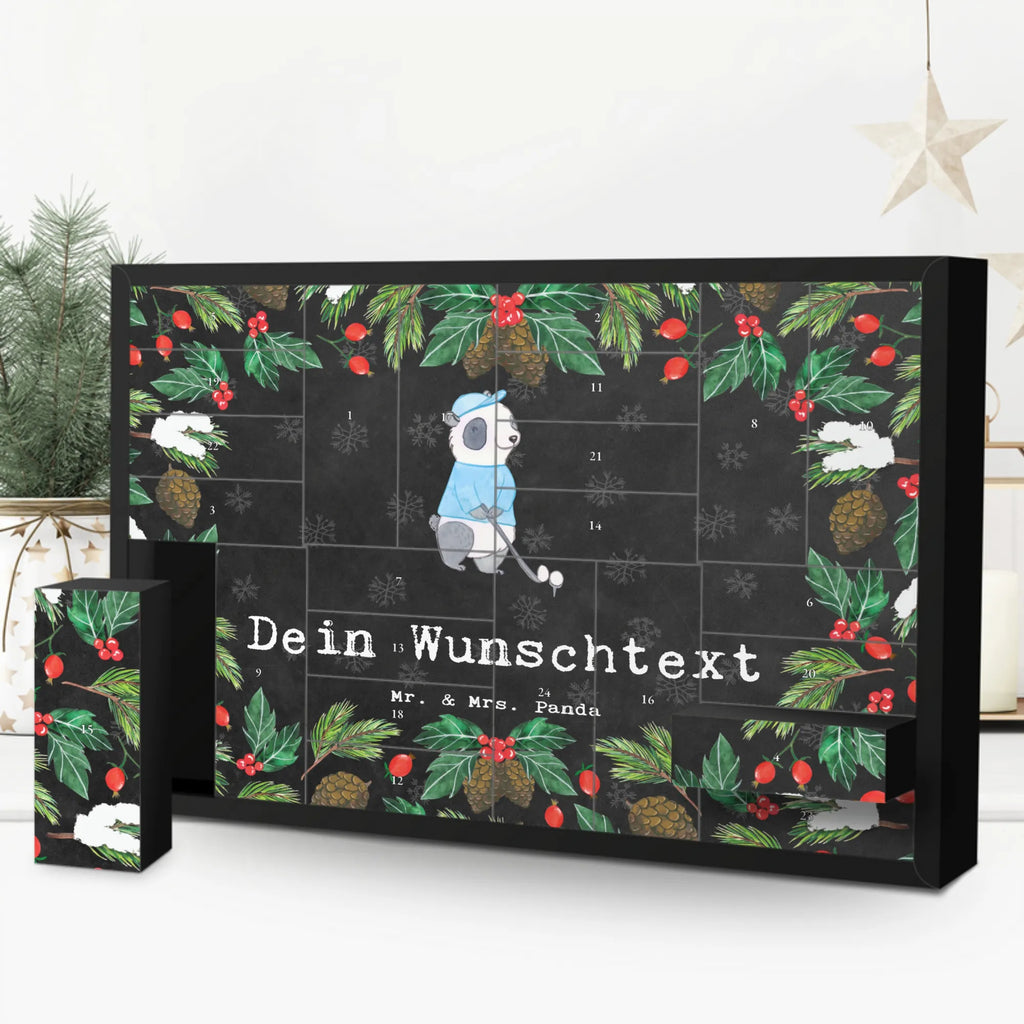  Panda gra w golfa Befüllbarer Adventskalender, Adventskalender Zum Selbst Befüllen, Geschenk, Schenken, Sport, Sportart, Hobby, Danke, Dankeschön, Auszeichnung, Gewinn, Sportler, Golfturnier, Golfplatz, Golf Verein, Golf spielen, Golfen