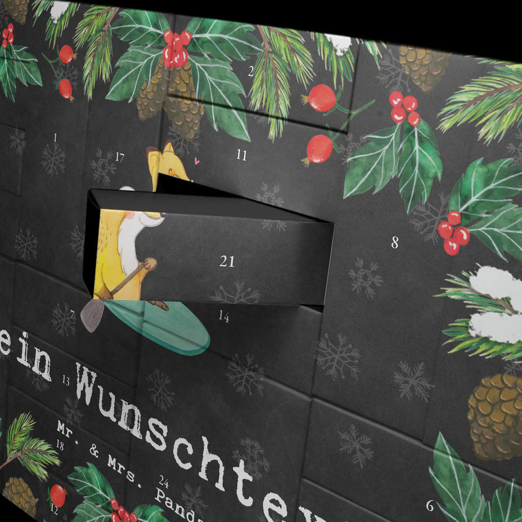 Personalisierter Befüllbarer Adventskalender Fuchs Stand Up Paddling Adventskalender Zum Selbst Befüllen, Befüllbarer Adventskalender, Geschenk, Schenken, Sport, Sportart, Hobby, Danke, Dankeschön, Auszeichnung, Gewinn, Sportler, SUB, Stand Up Paddle, Subben, Stand Up Paddling, Paddle Boarding