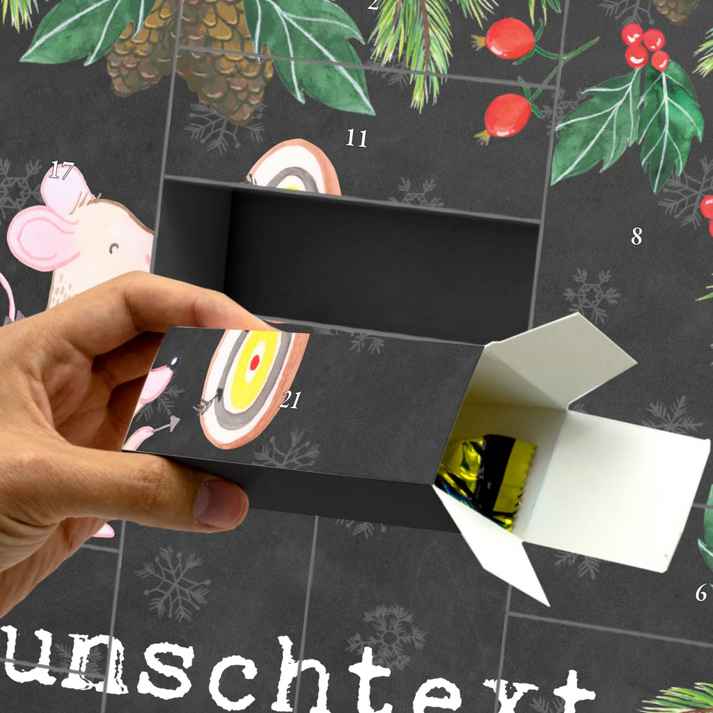 Personalisierter Befüllbarer Adventskalender Maus Dart spielen Adventskalender Zum Selbst Befüllen, Befüllbarer Adventskalender, Geschenk, Schenken, Sport, Sportart, Hobby, Danke, Dankeschön, Auszeichnung, Gewinn, Sportler, Darten, Dart spielen, Darts, Dart Turnier