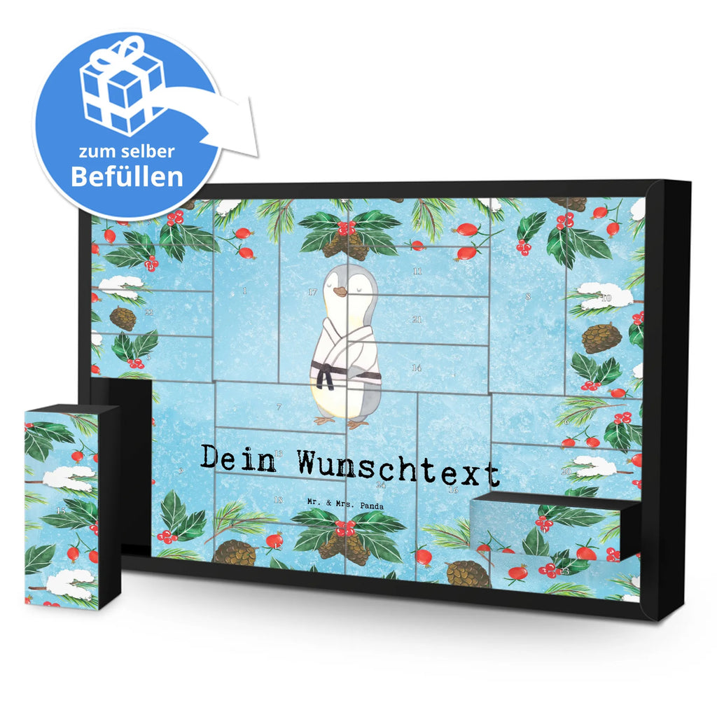  Pingwin karate Adventskalender Zum Selbst Befüllen, Befüllbarer Adventskalender, Geschenk, Schenken, Sport, Sportart, Hobby, Danke, Dankeschön, Auszeichnung, Gewinn, Sportler, Karate, Kampfkunst, Selbstverteidigung, Kampfsportart, Karate Verein