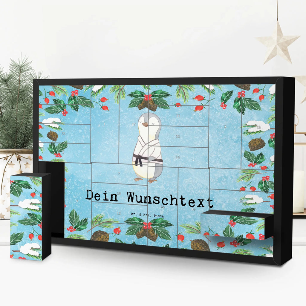  Pingwin karate Adventskalender Zum Selbst Befüllen, Befüllbarer Adventskalender, Geschenk, Schenken, Sport, Sportart, Hobby, Danke, Dankeschön, Auszeichnung, Gewinn, Sportler, Karate, Kampfkunst, Selbstverteidigung, Kampfsportart, Karate Verein
