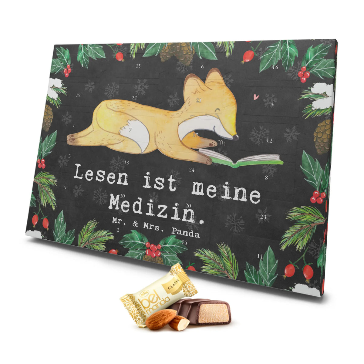 Marzipan Adventskalender Fuchs Lesen Marzipan Adventskalender, Geschenk, Sport, Sportart, Hobby, Schenken, Danke, Dankeschön, Auszeichnung, Gewinn, Sportler, Bücher lesen, lesen, Bücherwurm