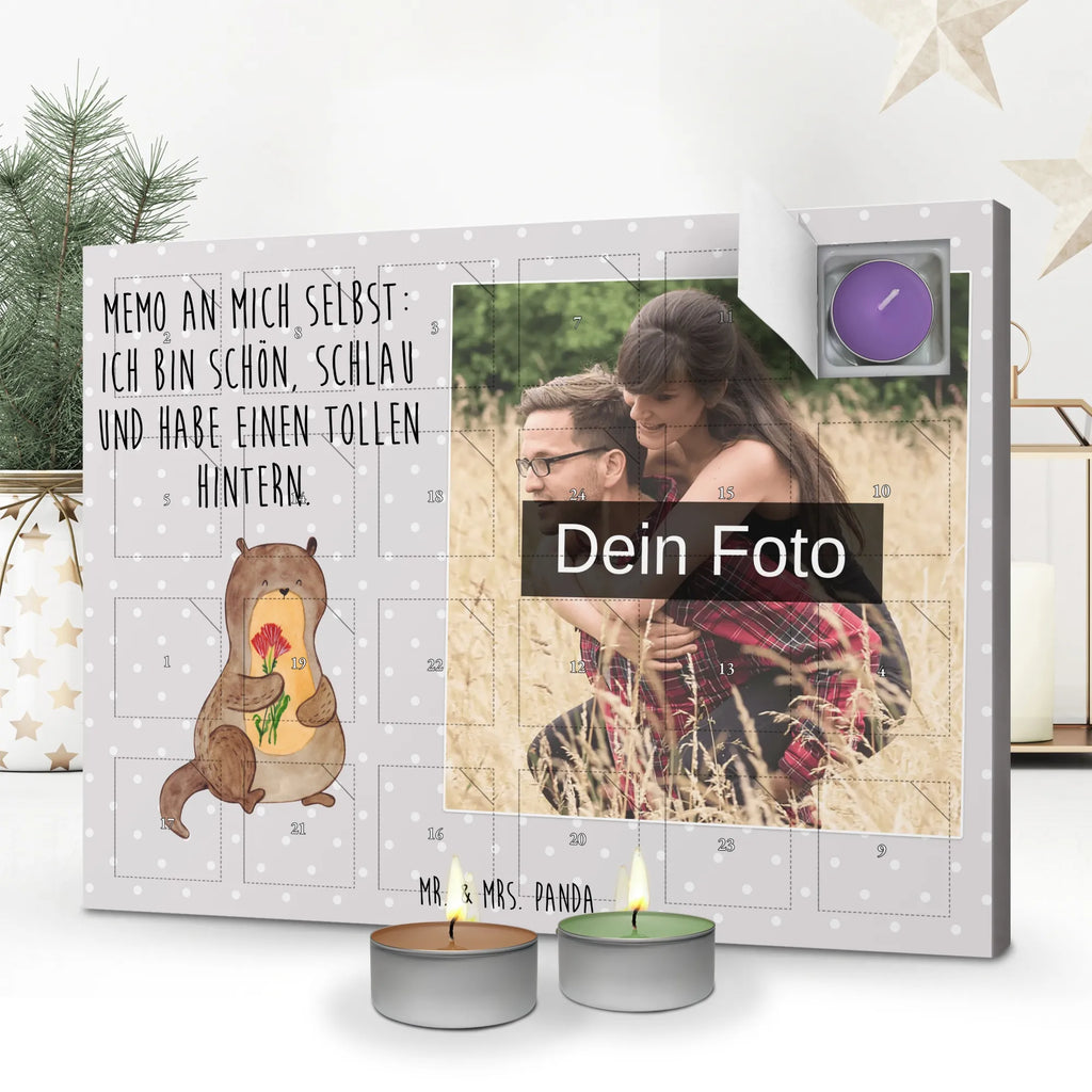 Personalisierter Duftkerzen Foto Adventskalender Otter Blumenstrauß Personalisierter Duftkerzen Foto Adventskalender, Otter, Fischotter, Seeotter, Otter Seeotter See Otter
