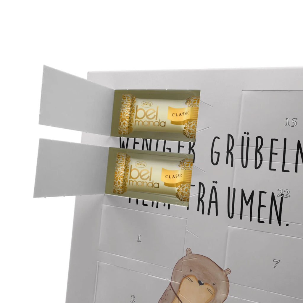 Personalisierter Marzipan Foto Adventskalender Otter Muschel Personalisierter Marzipan Foto Adventskalender, Otter, Fischotter, Seeotter, grübeln, Motivation, träumen, Tagträumen, Büro, Otterliebe