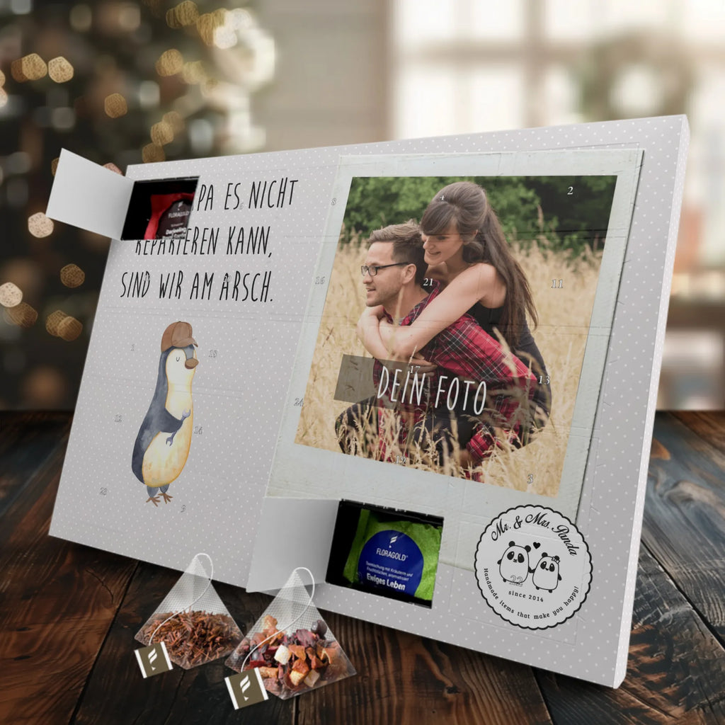 Personalisierter Tee Foto Adventskalender Wenn Papa es nicht reparieren kann, sind wir am Arsch Personalisierter Tee Foto Adventskalender, Muttertag, Vatertag, Mama, Papa, Oma, Opa, Familie, Schwester, Bruder, Vater, Geschenk Papa, Bester Papa Der Welt