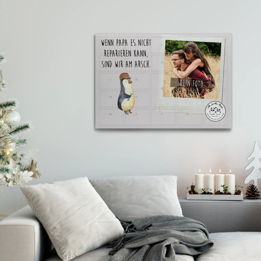 Personalisierter Tee Foto Adventskalender Wenn Papa es nicht reparieren kann, sind wir am Arsch Personalisierter Tee Foto Adventskalender, Muttertag, Vatertag, Mama, Papa, Oma, Opa, Familie, Schwester, Bruder, Vater, Geschenk Papa, Bester Papa Der Welt