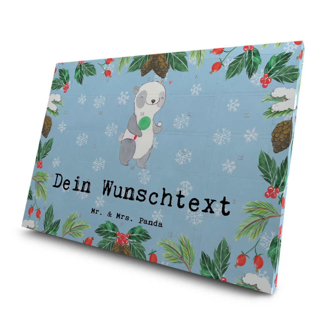 Personalisierter Tee Adventskalender Panda Tischtennis Personalisierter Tee Adventskalender, Geschenk, Schenken, Sport, Sportart, Hobby, Danke, Dankeschön, Auszeichnung, Gewinn, Sportler, Tischtennis, Ballsport, Tischtennis Verein, Tischtennis Bund