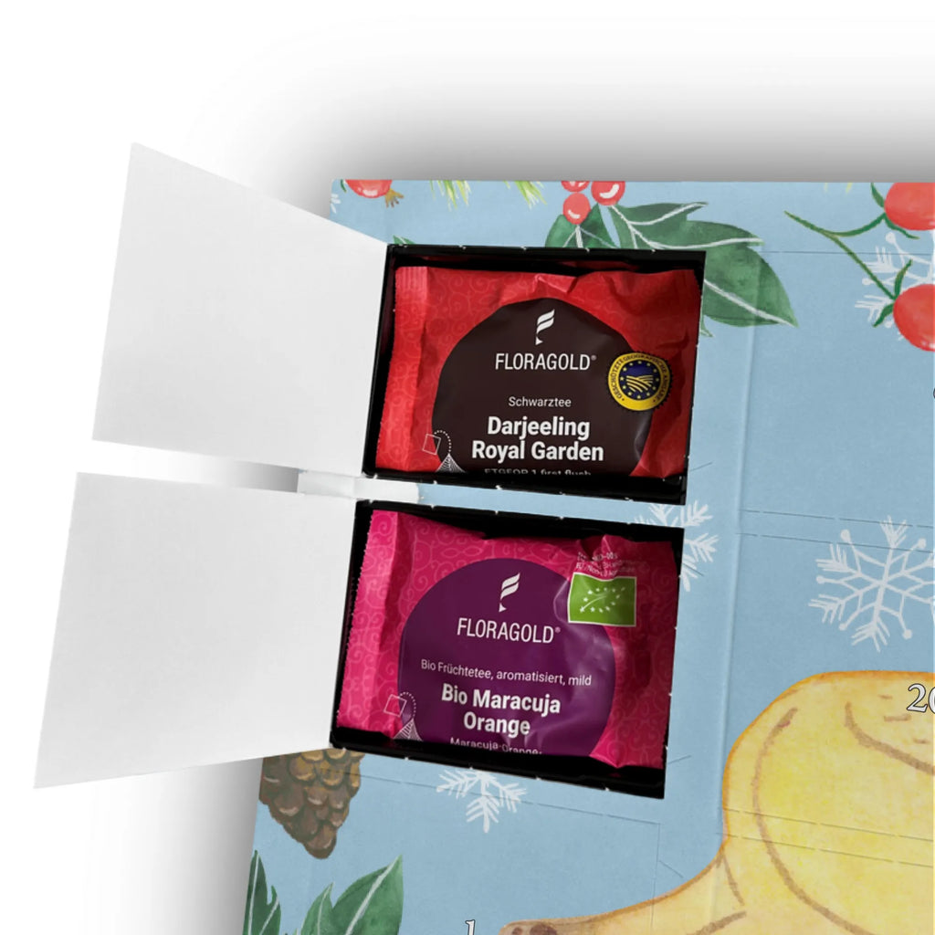 Personalisierter Tee Adventskalender Fuchs Lesen Personalisierter Tee Adventskalender, Geschenk, Schenken, Sport, Sportart, Hobby, Danke, Dankeschön, Auszeichnung, Gewinn, Sportler, Bücher lesen, lesen, Bücherwurm