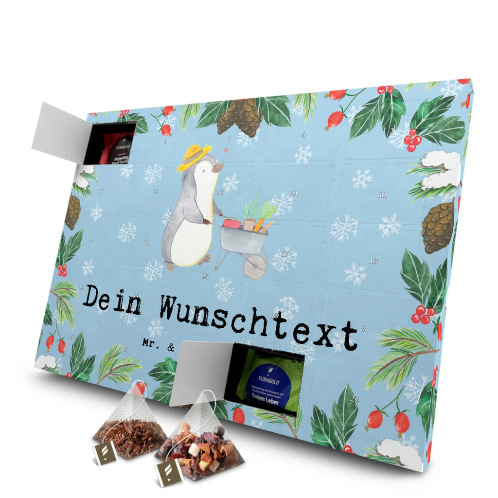 Personalisierter Tee Adventskalender Pinguin Gartenarbeit Personalisierter Tee Adventskalender, Geschenk, Schenken, Sport, Sportart, Hobby, Danke, Dankeschön, Auszeichnung, Gewinn, Sportler, Gärtnern, Urban Gardening, Gartenpflege, Gartenarbeit
