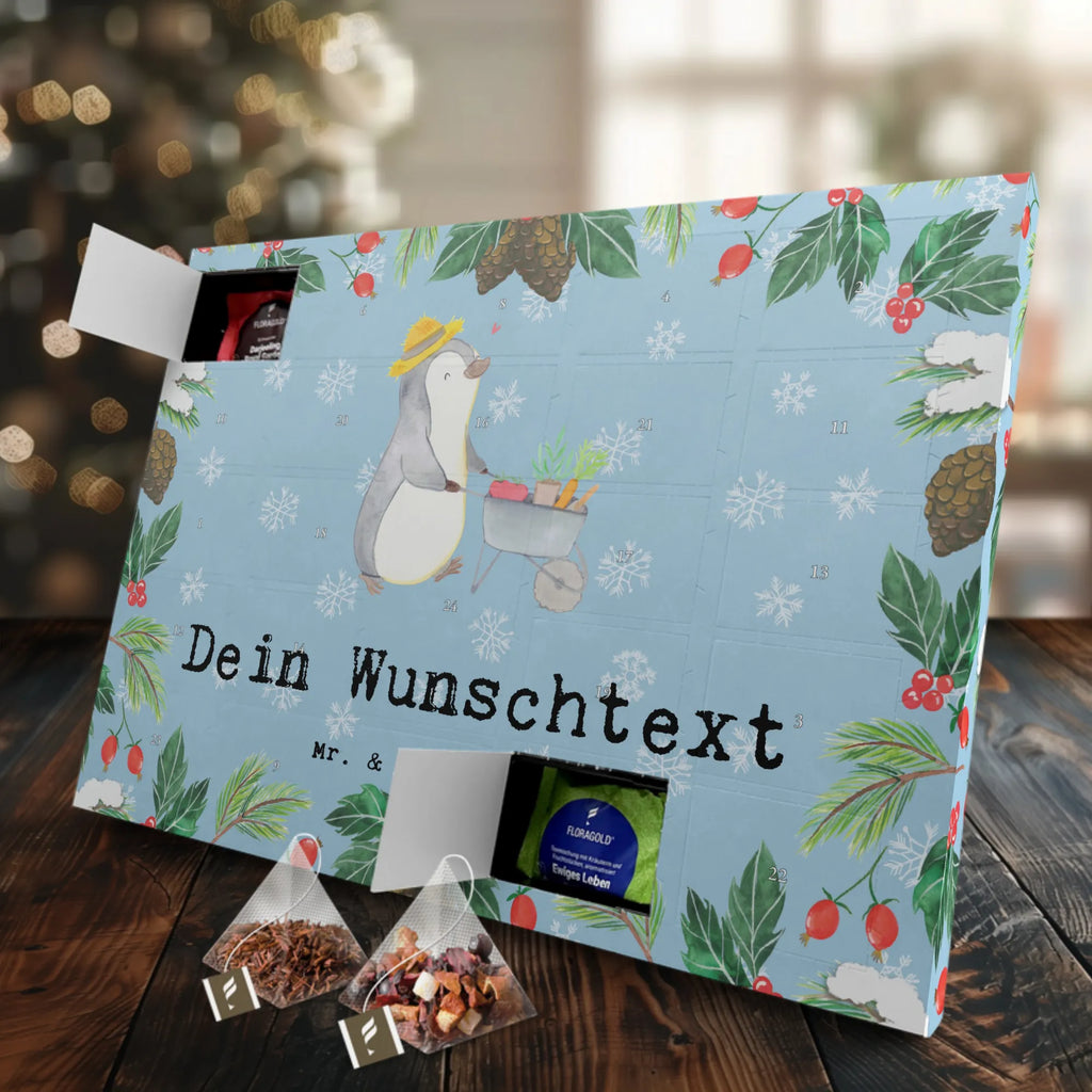 Personalisierter Tee Adventskalender Pinguin Gartenarbeit Personalisierter Tee Adventskalender, Geschenk, Schenken, Sport, Sportart, Hobby, Danke, Dankeschön, Auszeichnung, Gewinn, Sportler, Gärtnern, Urban Gardening, Gartenpflege, Gartenarbeit