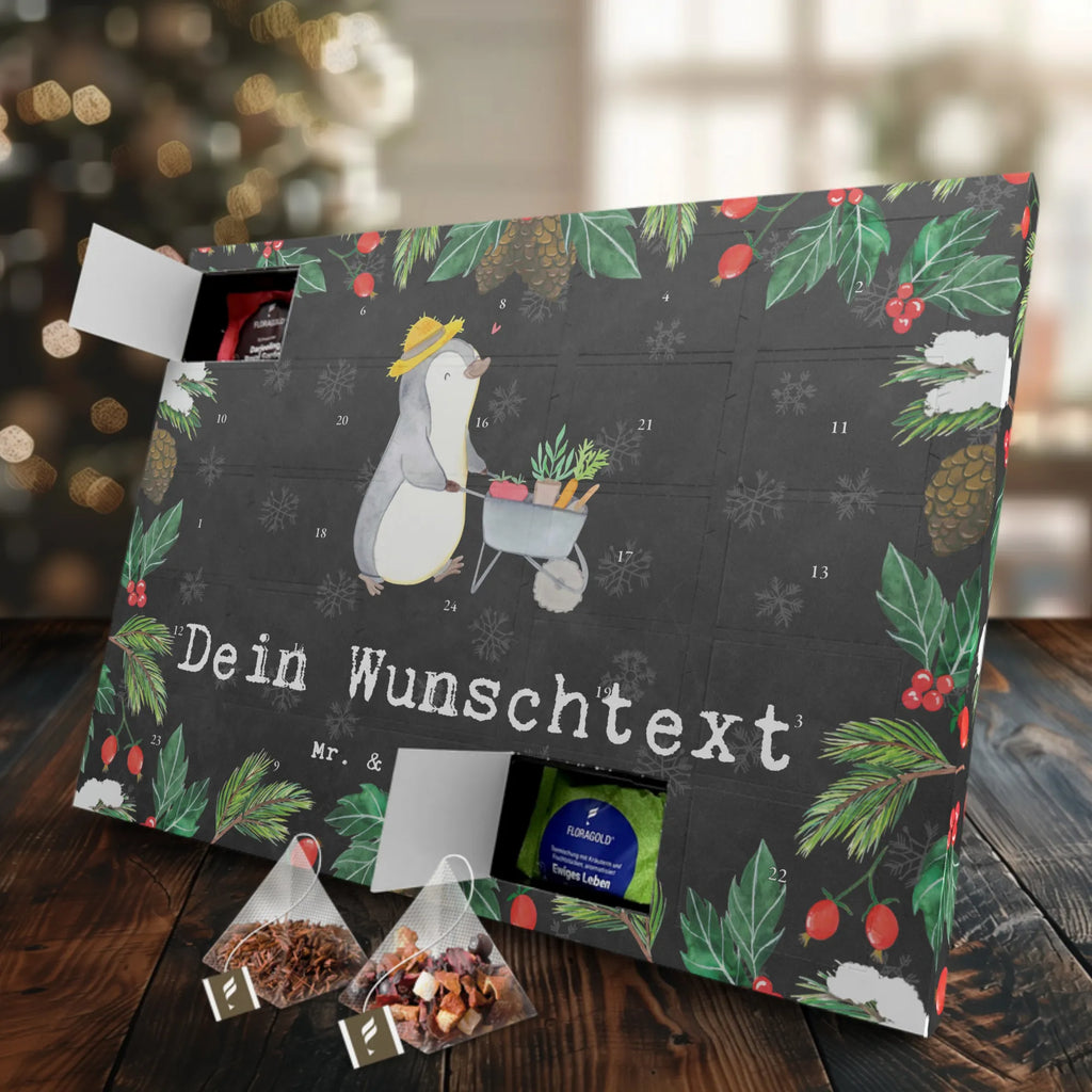 Personalisierter Tee Adventskalender Pinguin Gartenarbeit Personalisierter Tee Adventskalender, Geschenk, Schenken, Sport, Sportart, Hobby, Danke, Dankeschön, Auszeichnung, Gewinn, Sportler, Gärtnern, Urban Gardening, Gartenpflege, Gartenarbeit