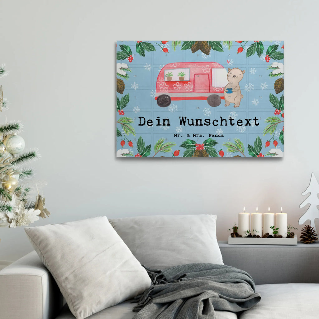  bear camper Personalisierter Tee Adventskalender, Geschenk, Schenken, Sport, Sportart, Hobby, Danke, Dankeschön, Auszeichnung, Gewinn, Sportler, Camper, Wohnmobil, Urlaub, Campen, Roadtrip, Campingplatz, Zelten