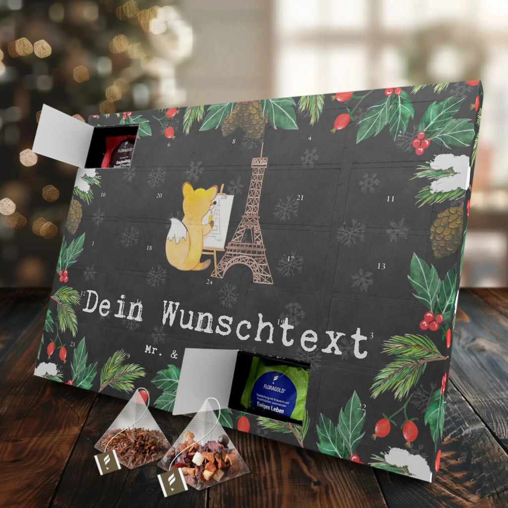 Personalisierter Tee Adventskalender Fuchs Urban sketching Personalisierter Tee Adventskalender, Geschenk, Schenken, Sport, Sportart, Hobby, Danke, Dankeschön, Auszeichnung, Gewinn, Sportler, Urban Sketching, Malen, Zeichnen, Künstler, Zeichenschule