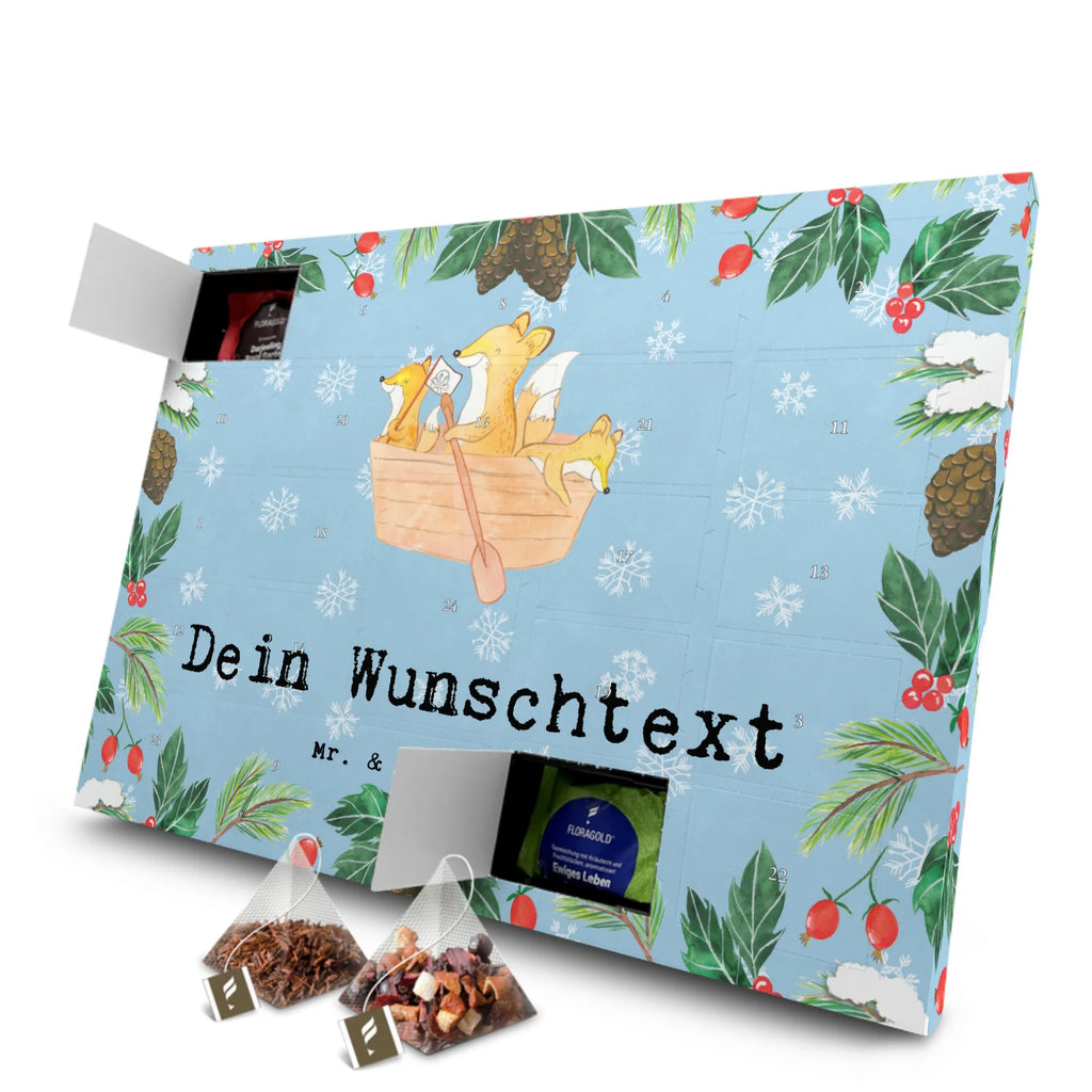 Personalisierter Tee Adventskalender Fuchs Kanufahren Personalisierter Tee Adventskalender, Geschenk, Schenken, Sport, Sportart, Hobby, Danke, Dankeschön, Auszeichnung, Gewinn, Sportler, Kanu Schule, Kanu fahren, Paddeltour, Kanutour, Kanuverleih