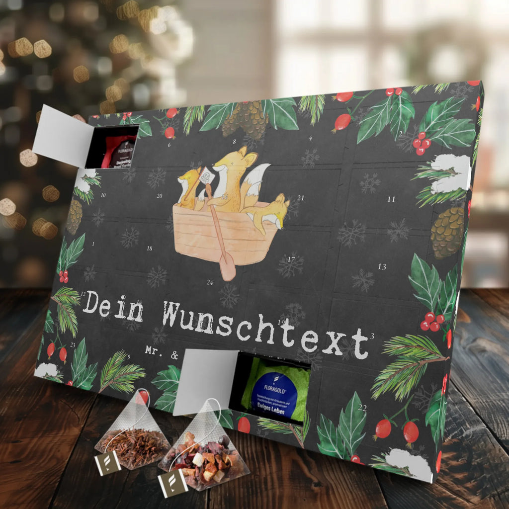 Personalisierter Tee Adventskalender Fuchs Kanufahren Personalisierter Tee Adventskalender, Geschenk, Schenken, Sport, Sportart, Hobby, Danke, Dankeschön, Auszeichnung, Gewinn, Sportler, Kanu Schule, Kanu fahren, Paddeltour, Kanutour, Kanuverleih