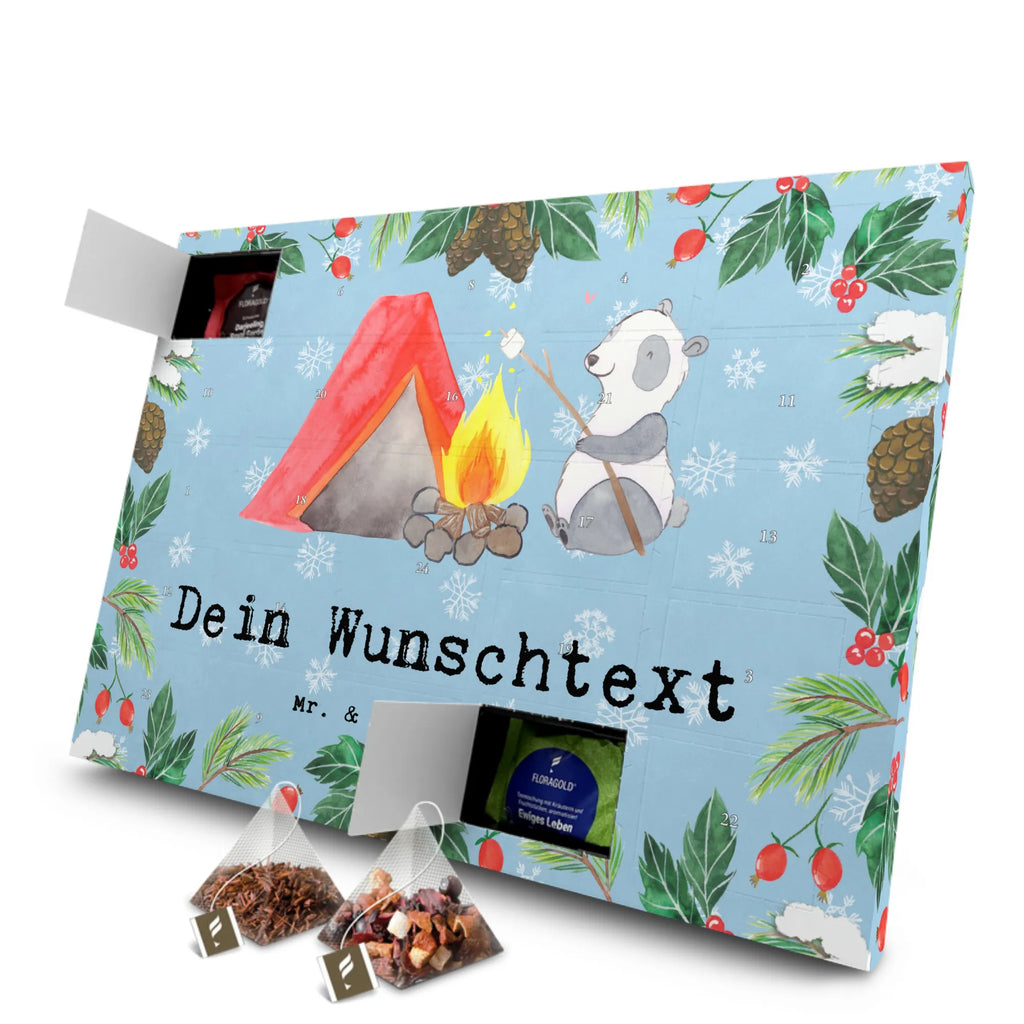 Personalisierter Tee Adventskalender Panda Campen Personalisierter Tee Adventskalender, Geschenk, Schenken, Sport, Sportart, Hobby, Danke, Dankeschön, Auszeichnung, Gewinn, Sportler, Camping, Campingplatz, Zelten, Campen, Campen gehen