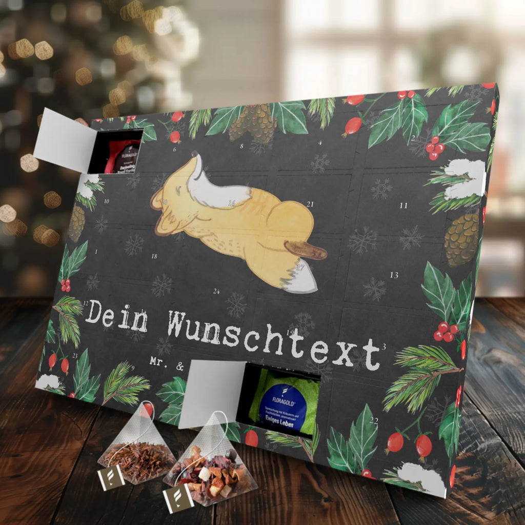 Personalisierter Tee Adventskalender Fuchs Crunches Personalisierter Tee Adventskalender, Geschenk, Schenken, Sport, Sportart, Hobby, Danke, Dankeschön, Auszeichnung, Gewinn, Sportler, Crunches, Fitnessstudio, Fitness, Bauchpressen