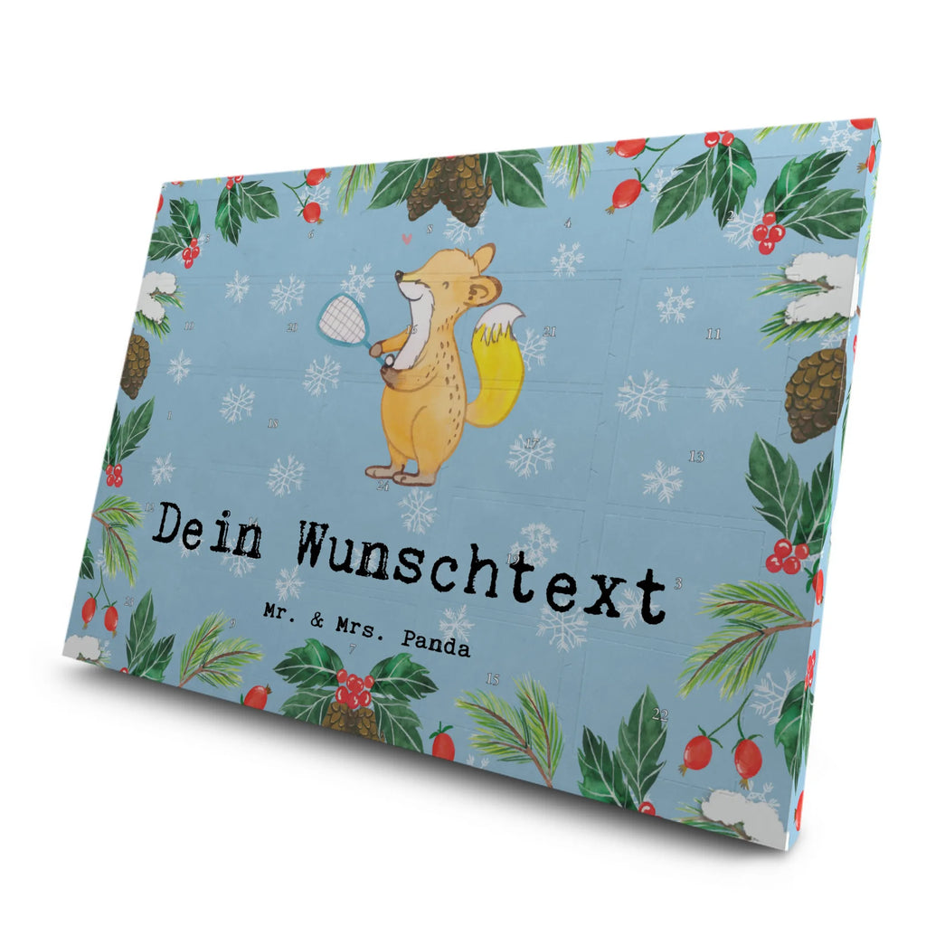 Personalisierter Tee Adventskalender Fuchs Squash spielen Personalisierter Tee Adventskalender, Sportler, Schenken, Gewinn, Auszeichnung, Dankeschön, Danke, Hobby, Sportart, Geschenk, Sport, Ballsport, Squashhalle, Squash spielen