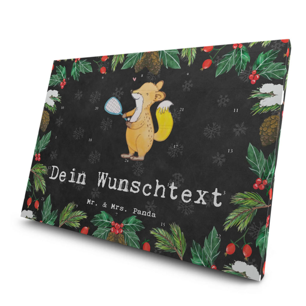 Personalisierter Tee Adventskalender Fuchs Squash spielen Personalisierter Tee Adventskalender, Sportler, Schenken, Gewinn, Auszeichnung, Dankeschön, Danke, Hobby, Sportart, Geschenk, Sport, Ballsport, Squashhalle, Squash spielen