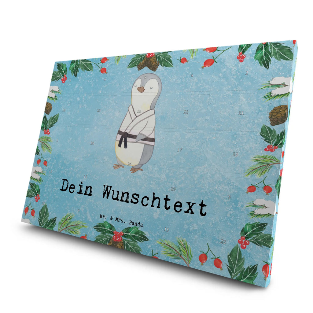 Personalisierter Tee Adventskalender Pinguin Karate Personalisierter Tee Adventskalender, Geschenk, Schenken, Sport, Sportart, Hobby, Danke, Dankeschön, Auszeichnung, Gewinn, Sportler, Selbstverteidigung, Karate Verein, Kampfsportart, Kampfkunst, Karate
