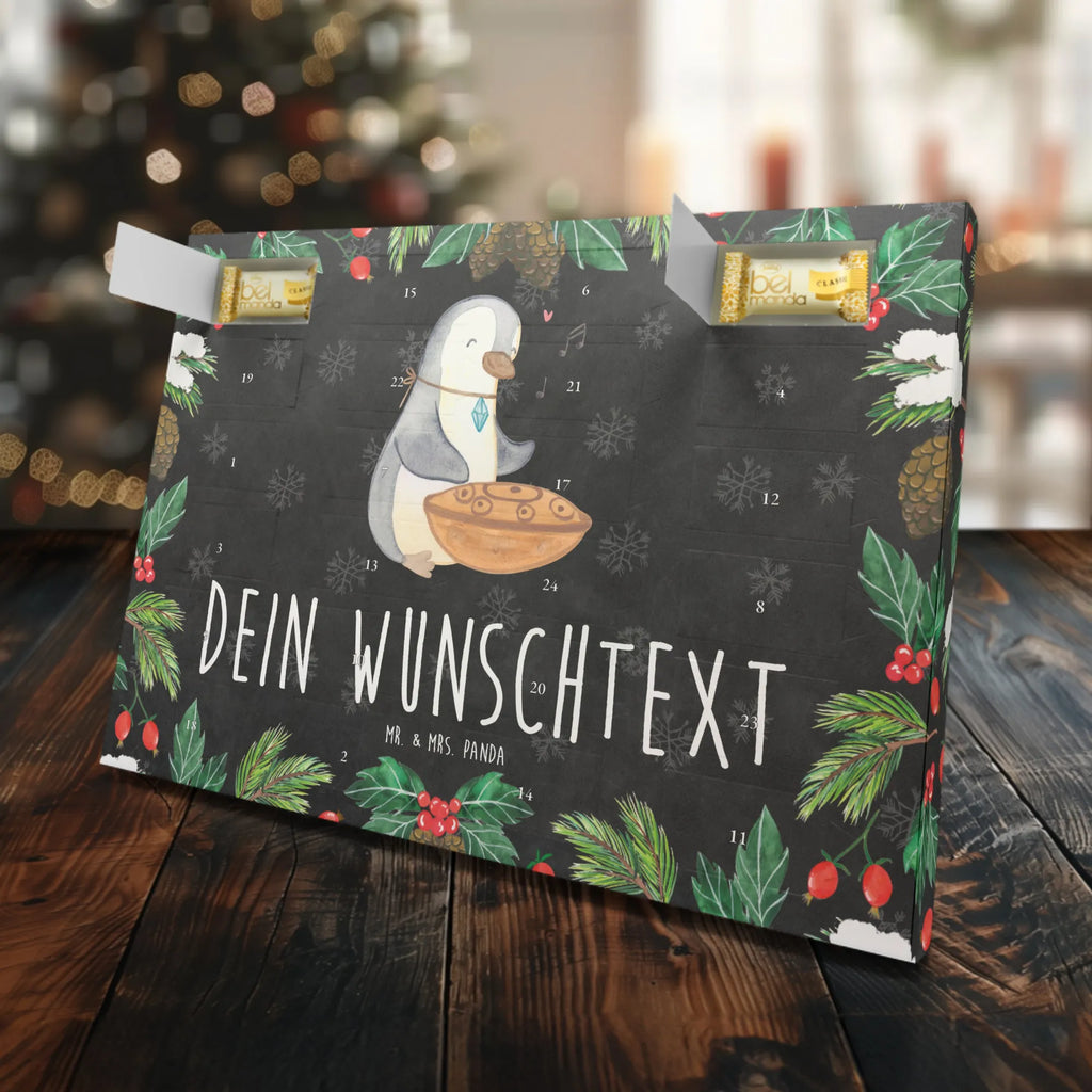 Personalisierter Marzipan Adventskalender Pinguin Handpan Personalisierter Marzipan Adventskalender, Instrumente, Geschenke Musiker, Musikliebhaber, Handpan, Stahltrommel, Steel Pan, Pinguin