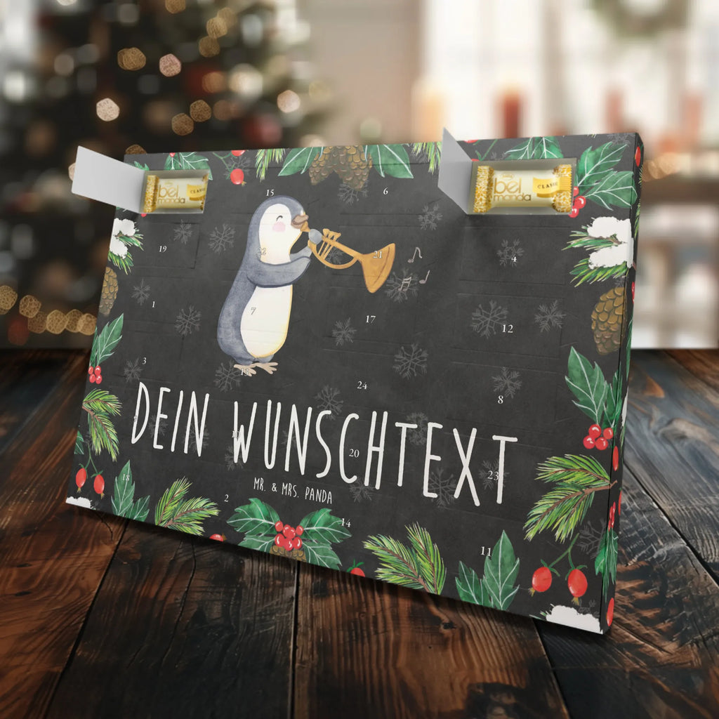 Personalisierter Marzipan Adventskalender Pinguin Posaune Personalisierter Marzipan Adventskalender, Instrumente, Geschenke Musiker, Musikliebhaber, Orchester, Blechblasinstrument, Jazz, Klassik, Bigband, Posaune, Pinguin