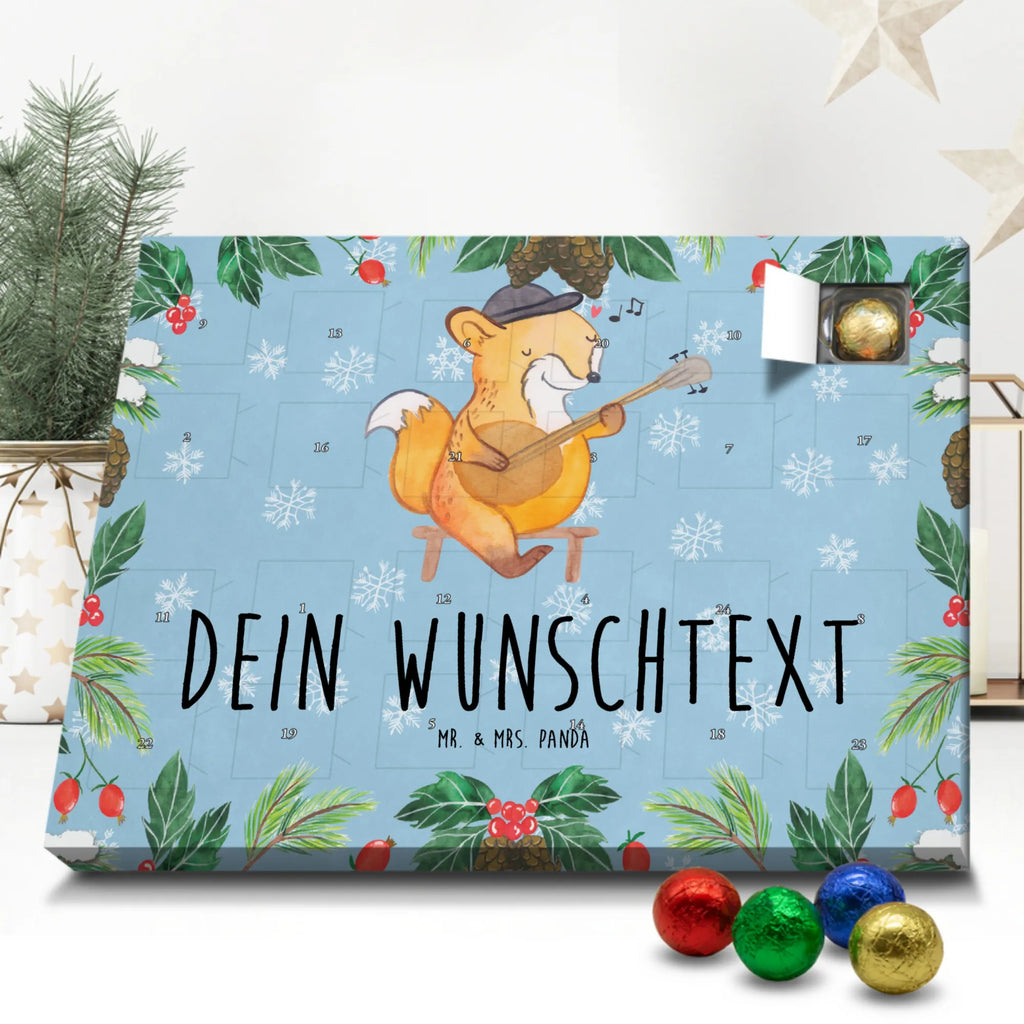 Adventskalender mit Namen Fuchs Banjo Adventskalender mit Namen, Personalisierter Adventskalender, Musikliebhaber, Instrumente, Geschenke Musiker, Fuchs, Saiteninstrument, Zupfinstrument, Akustik, Laute, Banjo