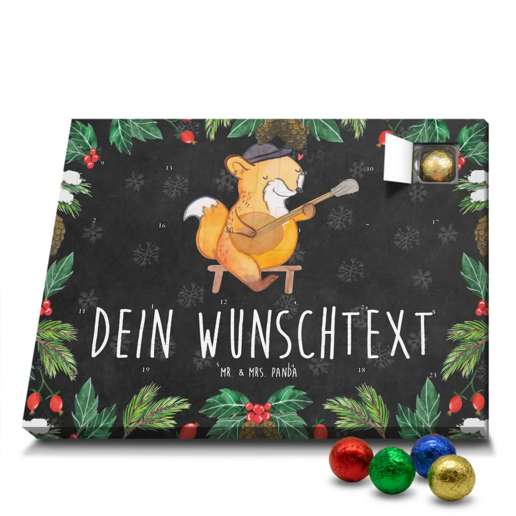 Adventskalender mit Namen Fuchs Banjo Adventskalender mit Namen, Personalisierter Adventskalender, Musikliebhaber, Instrumente, Geschenke Musiker, Fuchs, Saiteninstrument, Zupfinstrument, Akustik, Laute, Banjo