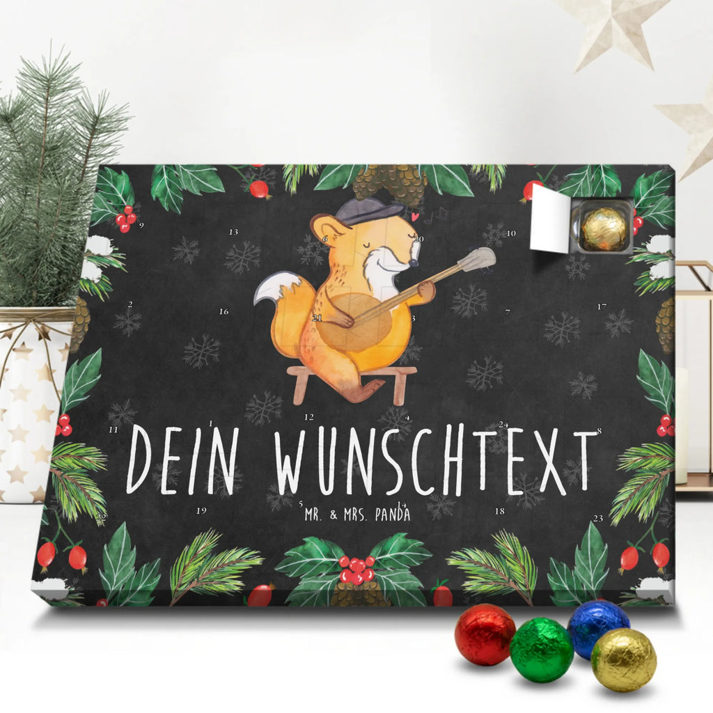 Adventskalender mit Namen Fuchs Banjo Adventskalender mit Namen, Personalisierter Adventskalender, Musikliebhaber, Instrumente, Geschenke Musiker, Fuchs, Saiteninstrument, Zupfinstrument, Akustik, Laute, Banjo