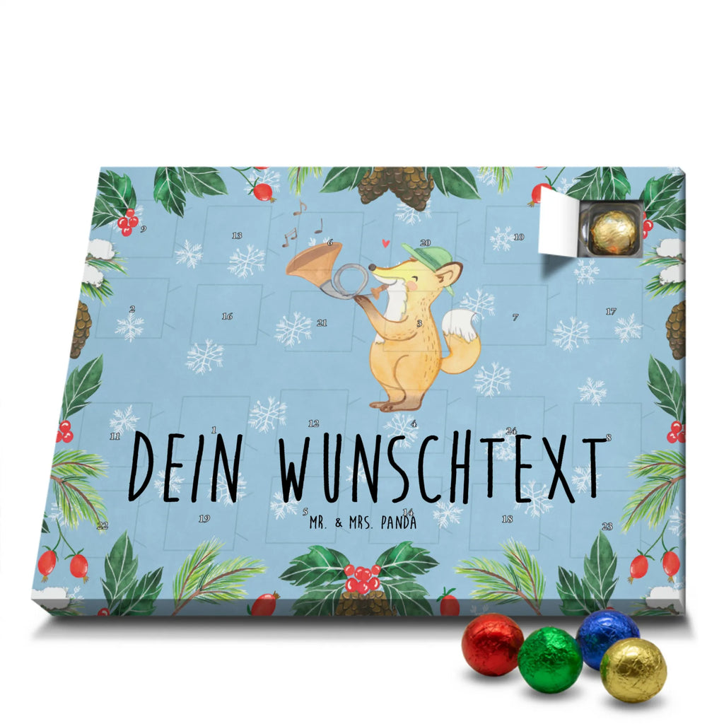 Adventskalender mit Namen Fuchs Jagdhorn Personalisierter Adventskalender, Adventskalender mit Namen, Musikliebhaber, Geschenke Musiker, Instrumente, Horn, Fuchs, Jagd, Jagdhorn, Blasinstrument, Blechblasinstrument