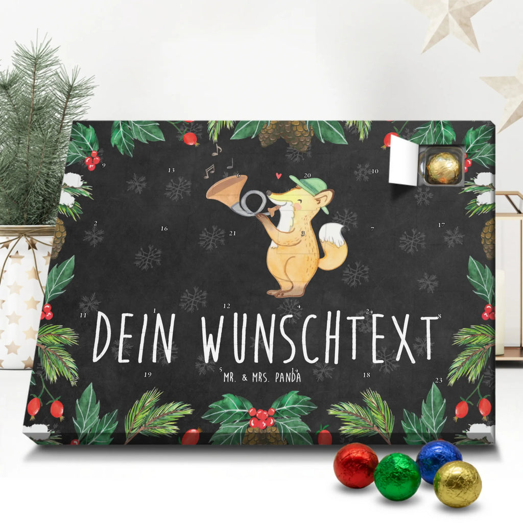 Adventskalender mit Namen Fuchs Jagdhorn Personalisierter Adventskalender, Adventskalender mit Namen, Musikliebhaber, Geschenke Musiker, Instrumente, Horn, Fuchs, Jagd, Jagdhorn, Blasinstrument, Blechblasinstrument