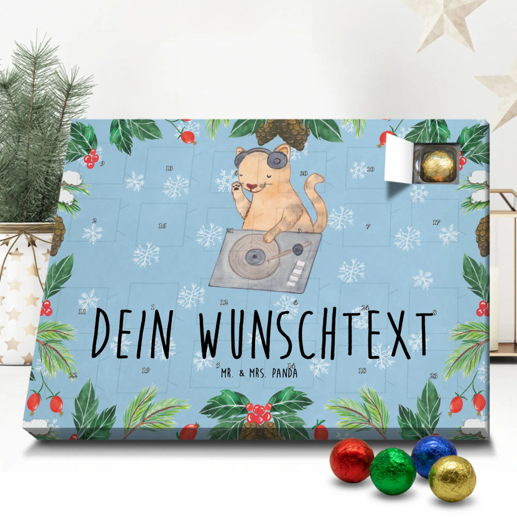 Adventskalender mit Namen Katze DJ Personalisierter Adventskalender, Adventskalender mit Namen, Musikliebhaber, Instrumente, Geschenke Musiker, Feiern, Katze, Tanzen, Club, Disko, DJ