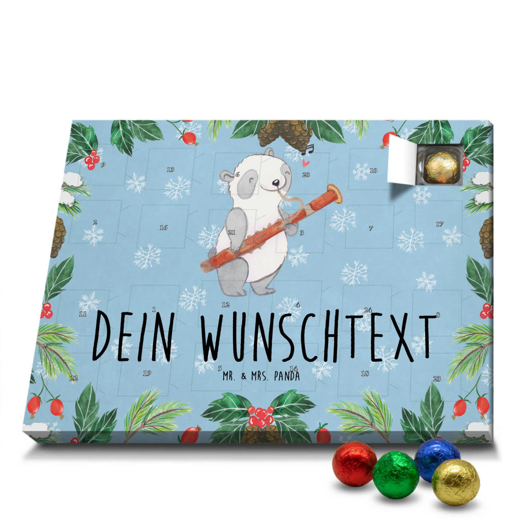 Adventskalender mit Namen Panda Fagott Adventskalender mit Namen, Personalisierter Adventskalender, Musikliebhaber, Geschenke Musiker, Instrumente, Holzblasinstrument, Panda, Kammermusik, Fagott, Orchester, Klassik