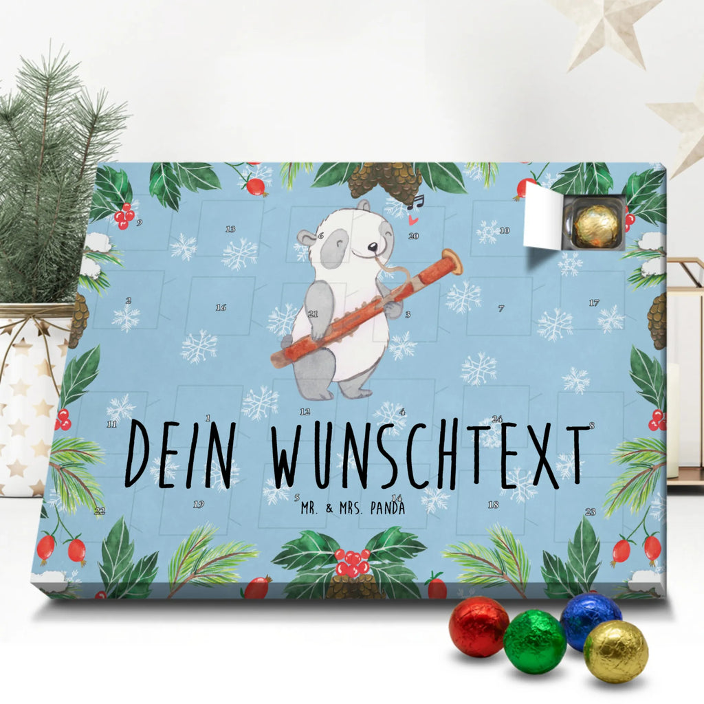 Adventskalender mit Namen Panda Fagott Adventskalender mit Namen, Personalisierter Adventskalender, Musikliebhaber, Geschenke Musiker, Instrumente, Holzblasinstrument, Panda, Kammermusik, Fagott, Orchester, Klassik