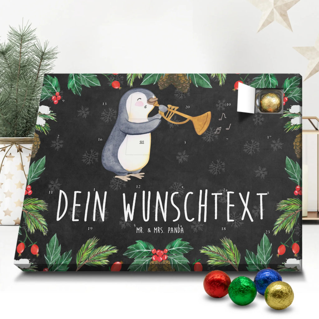 Adventskalender mit Namen Pinguin Posaune Adventskalender mit Namen, Personalisierter Adventskalender, Musikliebhaber, Instrumente, Geschenke Musiker, Pinguin, Blechblasinstrument, Jazz, Posaune, Bigband, Orchester, Klassik