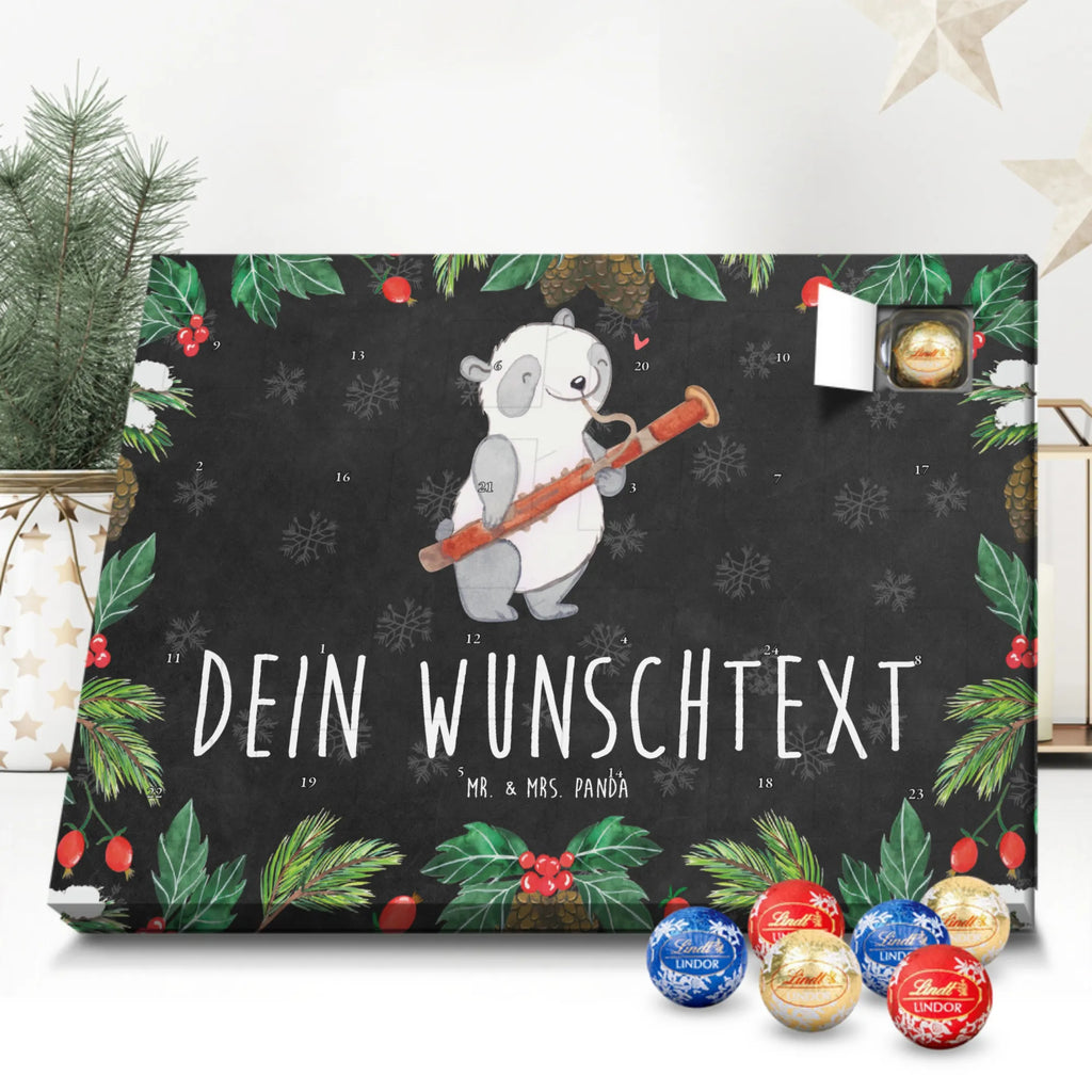 Adventskalender mit Namen Panda Fagott Adventskalender mit Namen, Personalisierter Adventskalender, Musikliebhaber, Geschenke Musiker, Instrumente, Holzblasinstrument, Panda, Kammermusik, Fagott, Orchester, Klassik