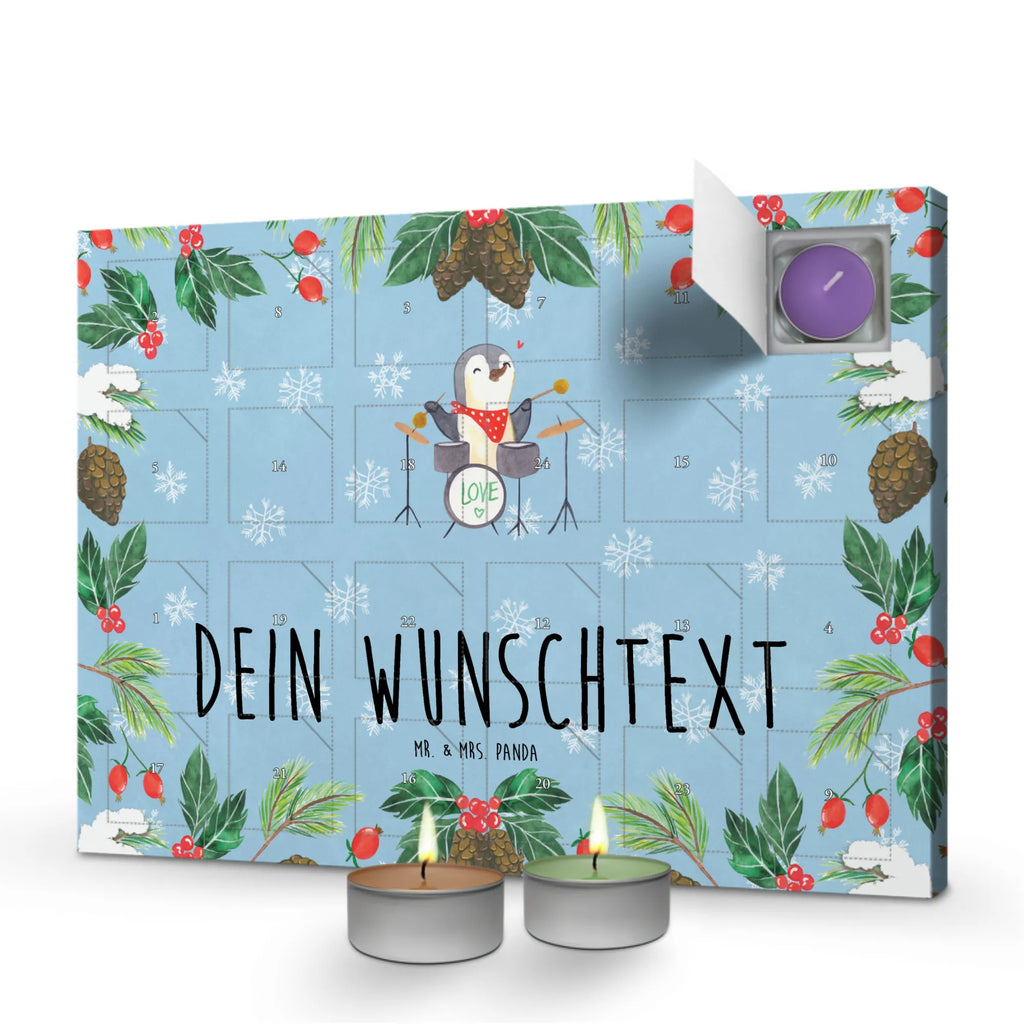  Pingwin perkusja Personalisierter Duftkerzen Adventskalender, Instrumente, Geschenke Musiker, Musikliebhaber