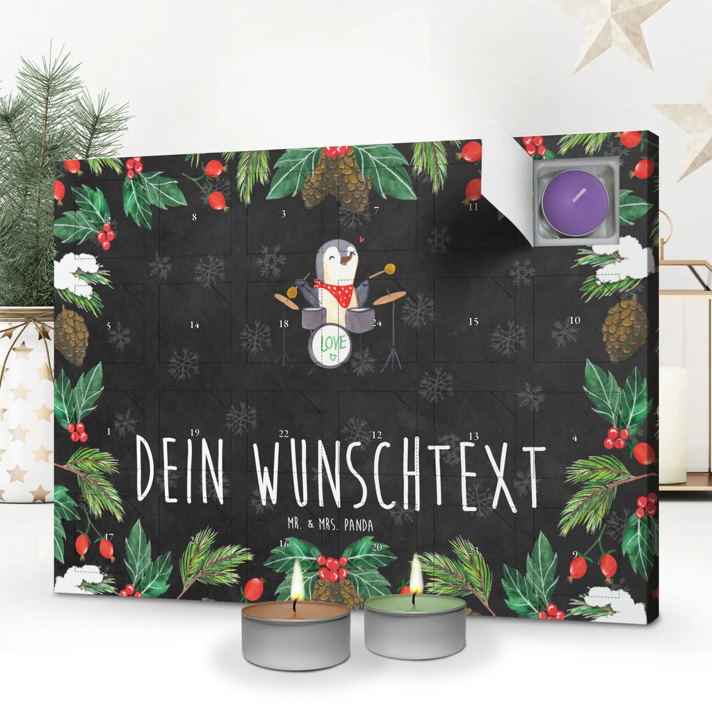  Pingwin perkusja Personalisierter Duftkerzen Adventskalender, Instrumente, Geschenke Musiker, Musikliebhaber
