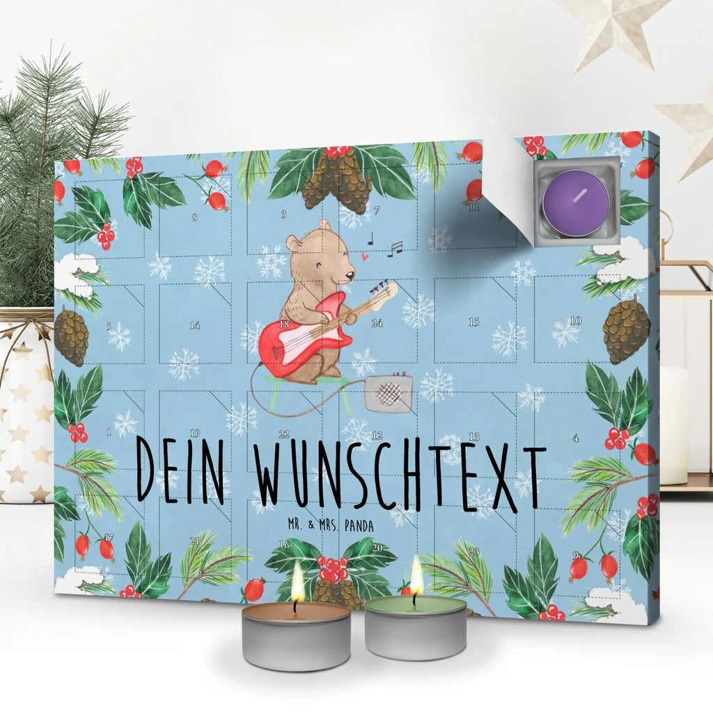  Niedźwiedź e-gitara Personalisierter Duftkerzen Adventskalender, Instrumente, Geschenke Musiker, Musikliebhaber, Gitarre, E-Gitarre, Bär, Solo, Band, Verstärker