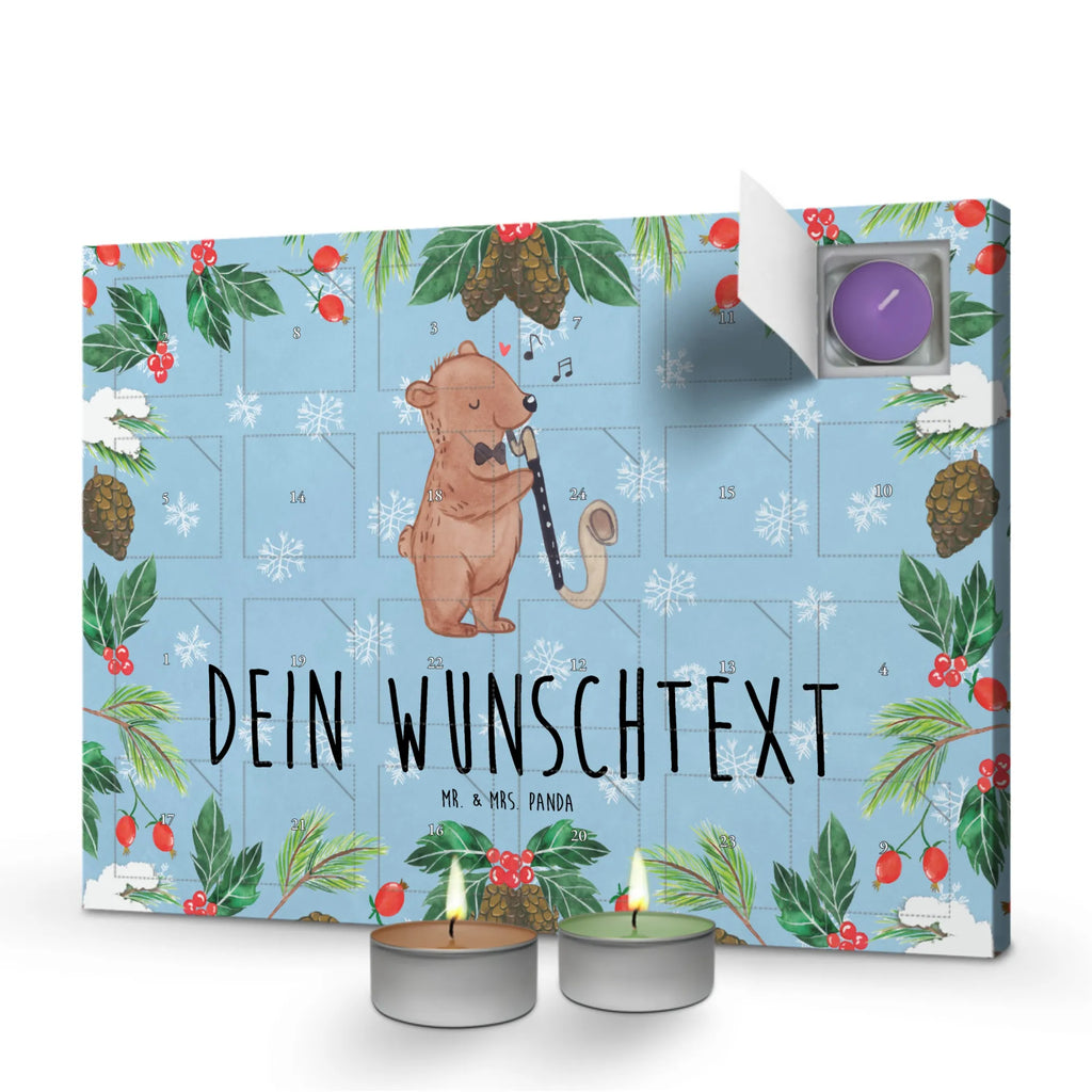 Personalisierter Duftkerzen Adventskalender Bär Bassethorn Personalisierter Duftkerzen Adventskalender, Instrumente, Geschenke Musiker, Musikliebhaber, Orchester, Klarinette, Holzblasinstrument, Bassethorn, Bass, Bär