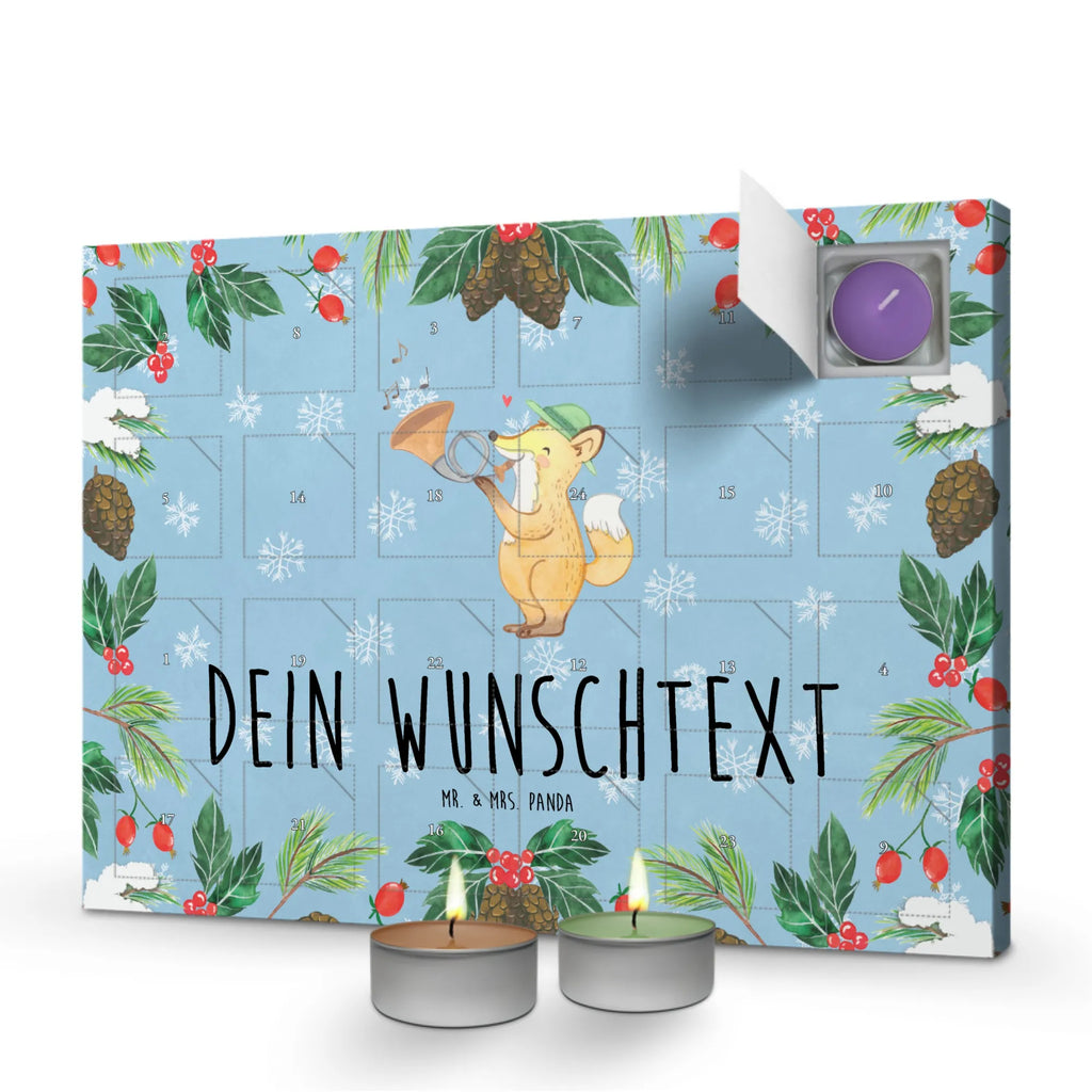 Personalisierter Duftkerzen Adventskalender Fuchs Jagdhorn Personalisierter Duftkerzen Adventskalender, Instrumente, Geschenke Musiker, Musikliebhaber, Jagd, Jagdhorn, Blechblasinstrument, Horn, Blasinstrument, Fuchs