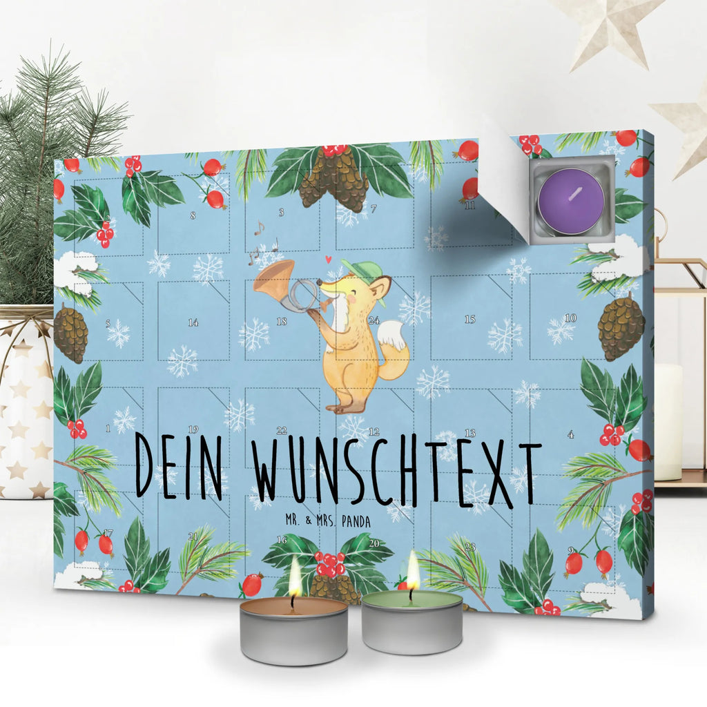 Personalisierter Duftkerzen Adventskalender Fuchs Jagdhorn Personalisierter Duftkerzen Adventskalender, Instrumente, Geschenke Musiker, Musikliebhaber, Jagd, Jagdhorn, Blechblasinstrument, Horn, Blasinstrument, Fuchs
