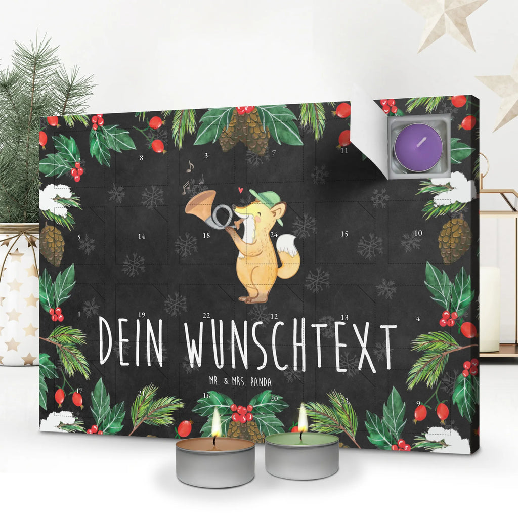 Personalisierter Duftkerzen Adventskalender Fuchs Jagdhorn Personalisierter Duftkerzen Adventskalender, Instrumente, Geschenke Musiker, Musikliebhaber, Jagd, Jagdhorn, Blechblasinstrument, Horn, Blasinstrument, Fuchs