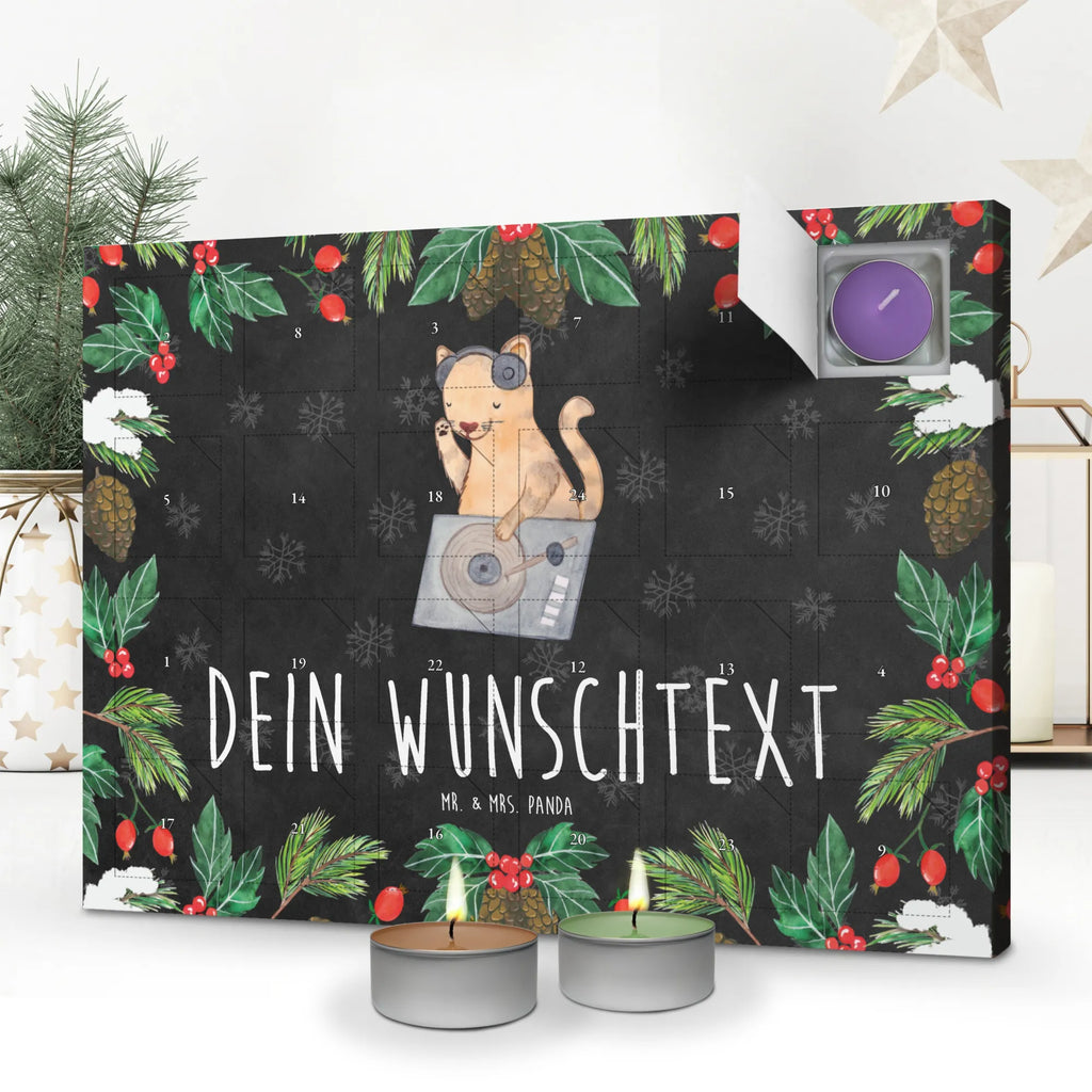 Personalisierter Duftkerzen Adventskalender Katze DJ Personalisierter Duftkerzen Adventskalender, Instrumente, Geschenke Musiker, Musikliebhaber, Feiern, Disko, DJ, Club, Katze, Tanzen
