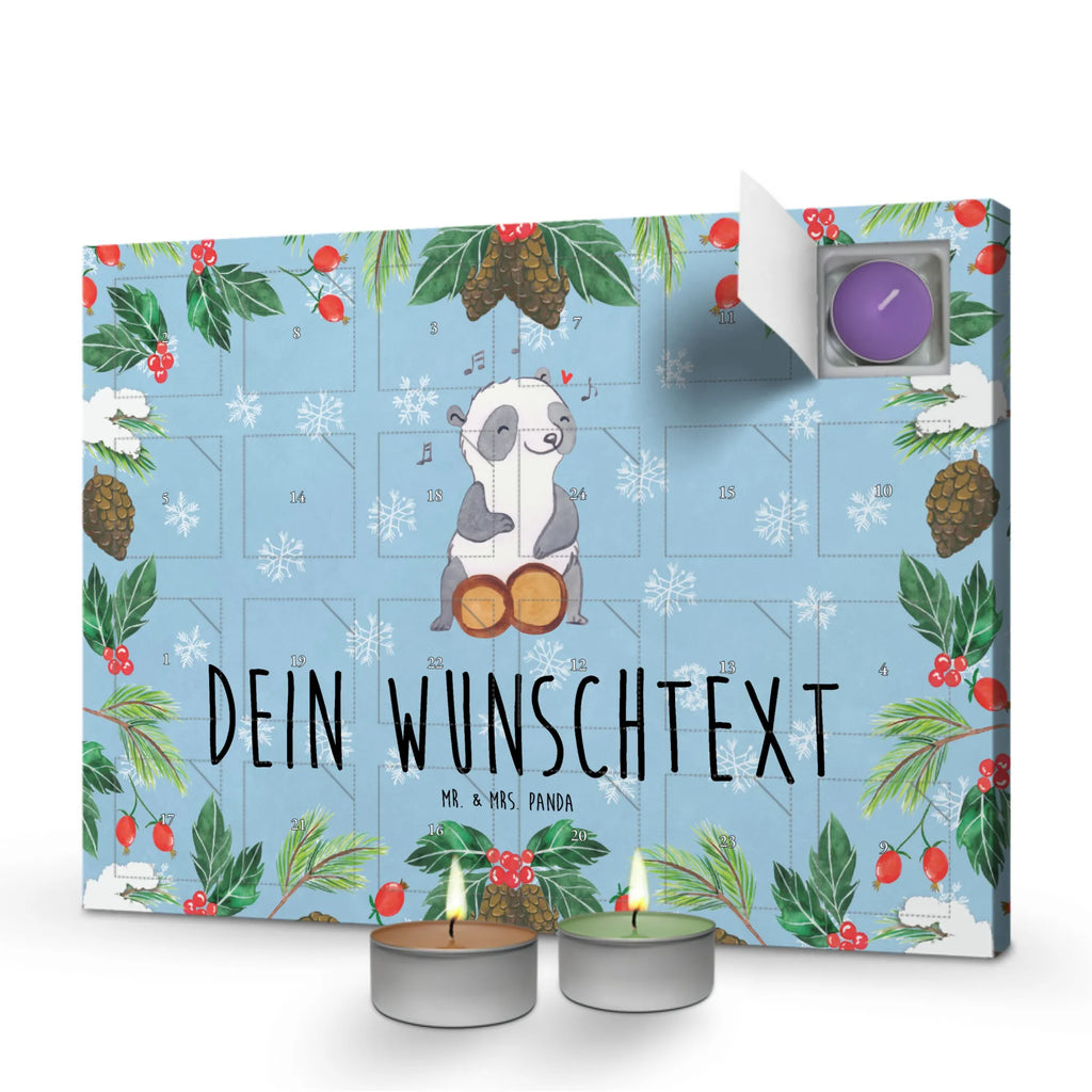 Personalisierter Duftkerzen Adventskalender Panda Bongos Personalisierter Duftkerzen Adventskalender, Instrumente, Geschenke Musiker, Musikliebhaber, Trommel, Kuba, Panda, Bongo, Rhythmus