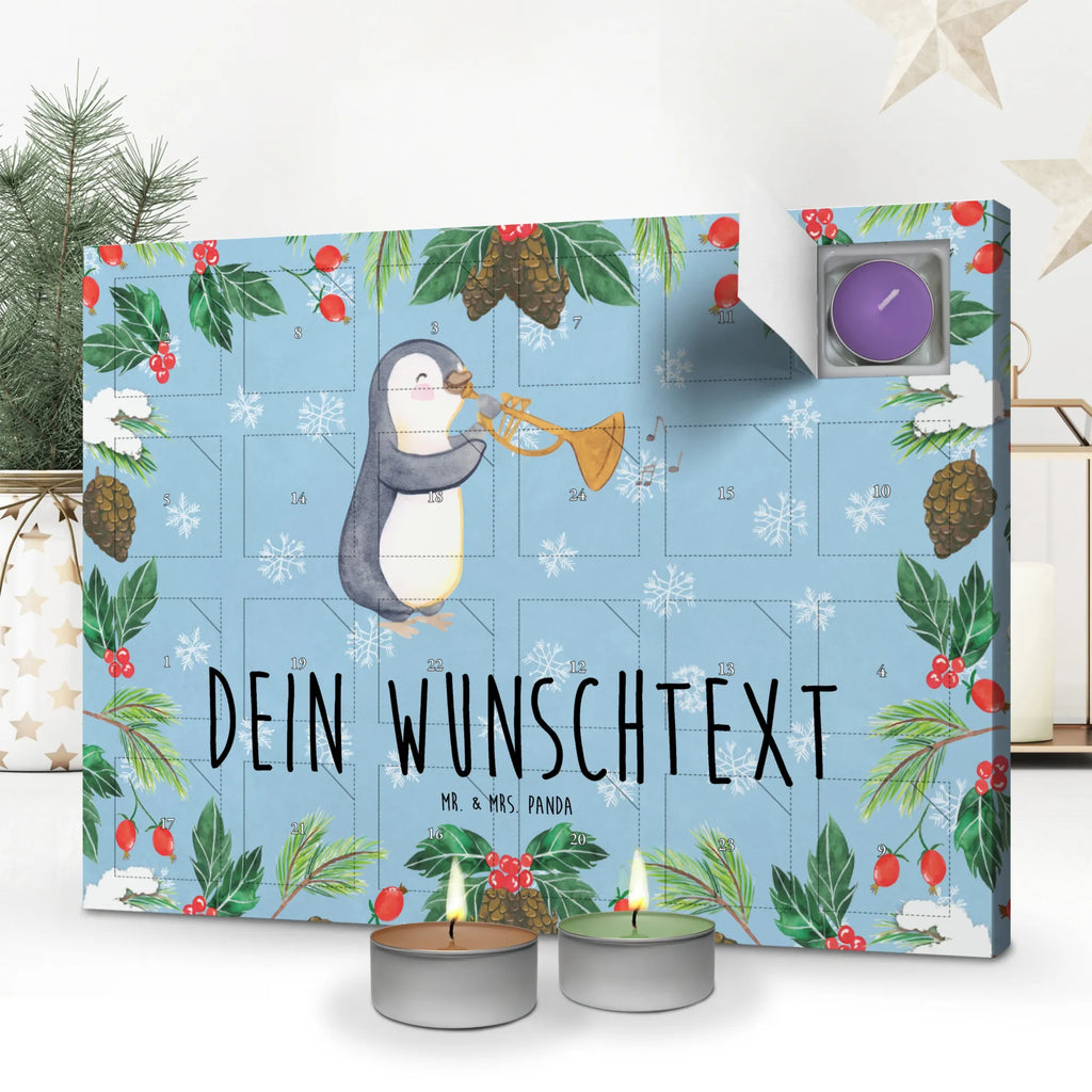 Personalisierter Duftkerzen Adventskalender Pinguin Posaune Personalisierter Duftkerzen Adventskalender, Instrumente, Geschenke Musiker, Musikliebhaber, Posaune, Blechblasinstrument, Pinguin, Orchester, Bigband, Klassik, Jazz