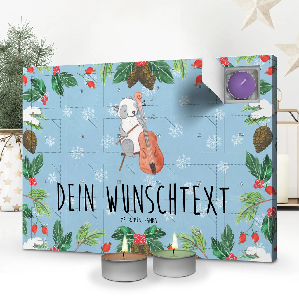 Personalisierter Duftkerzen Adventskalender Panda Kontrabass Personalisierter Duftkerzen Adventskalender, Instrumente, Geschenke Musiker, Musikliebhaber, Ensemble, Kontrabass, Klassik, Orchester, Streicher, Bassinstrument, Panda